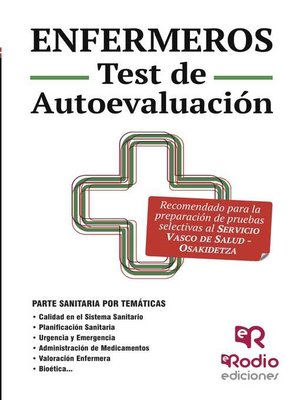 cover image of Enfermeros. Test de Autoevaluación. Osakidetza-Servicio Vasco de salud